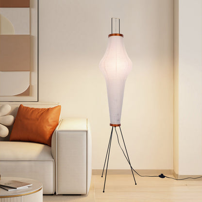 Rice Paper Traditional Metal Floor Lamp