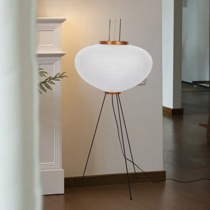 Rice Paper Traditional Metal Floor Lamp