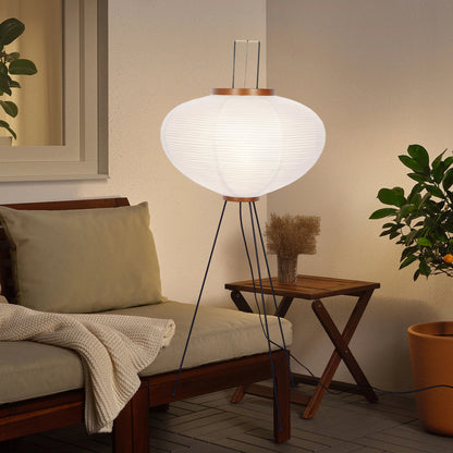 Rice Paper Traditional Metal Floor Lamp