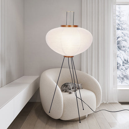 Rice Paper Traditional Metal Floor Lamp