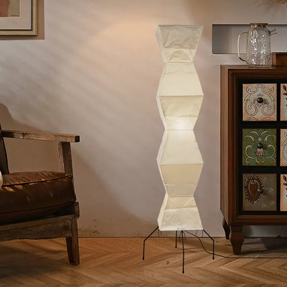 Rice Paper Traditional Metal Floor Lamp