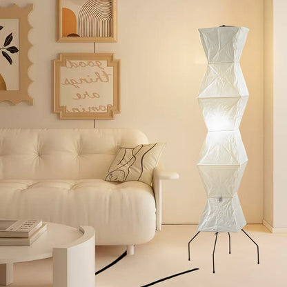 Rice Paper Traditional Metal Floor Lamp