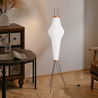 Rice Paper Traditional Metal Floor Lamp