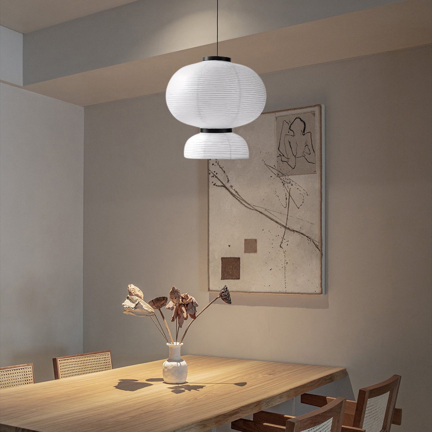 Rice Paper Lantern Modern Metal Pendant lamp