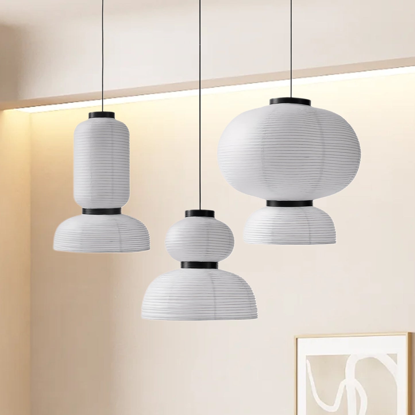 Rice Paper Lantern Modern Metal Pendant lamp