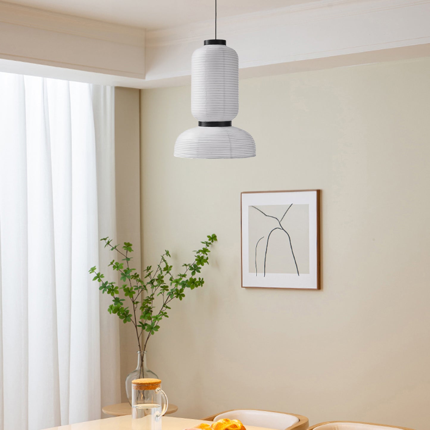 Rice Paper Lantern Modern Metal Pendant lamp