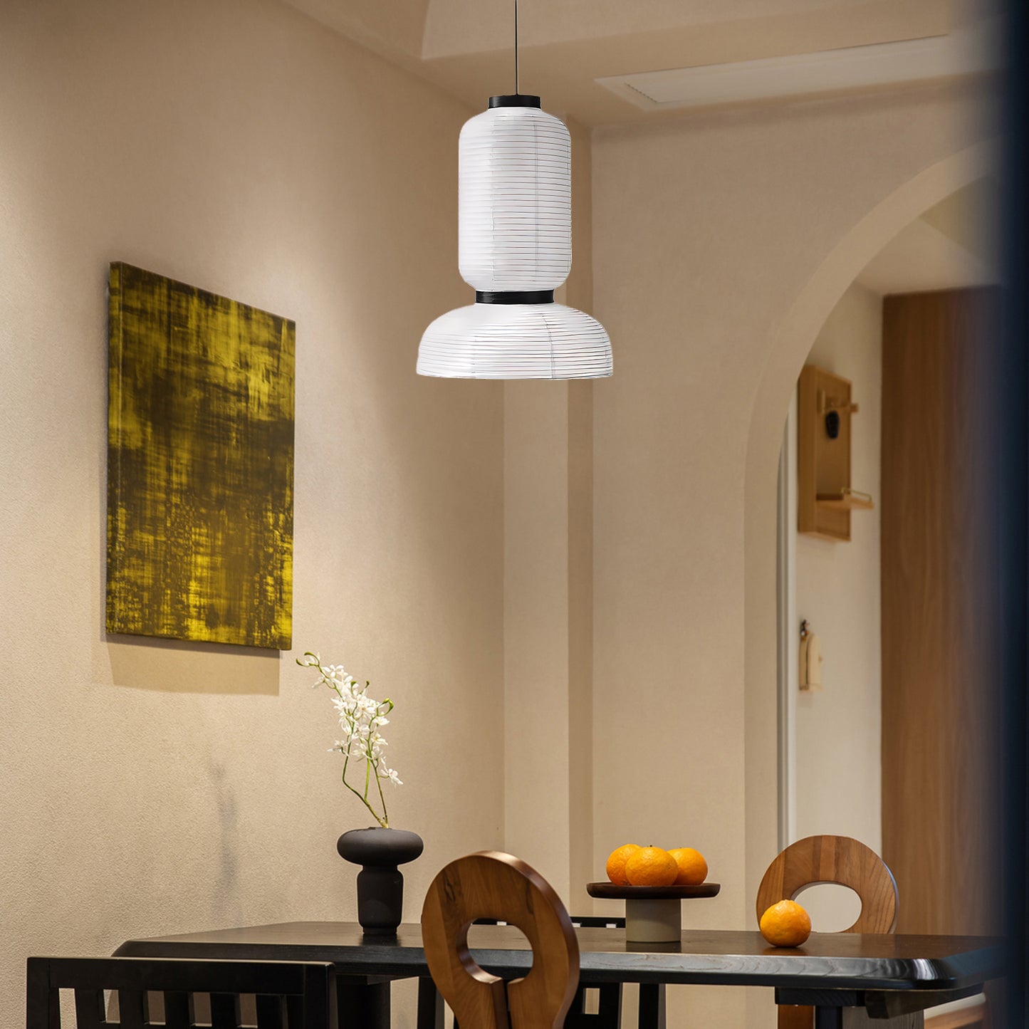 Rice Paper Lantern Modern Metal Pendant lamp