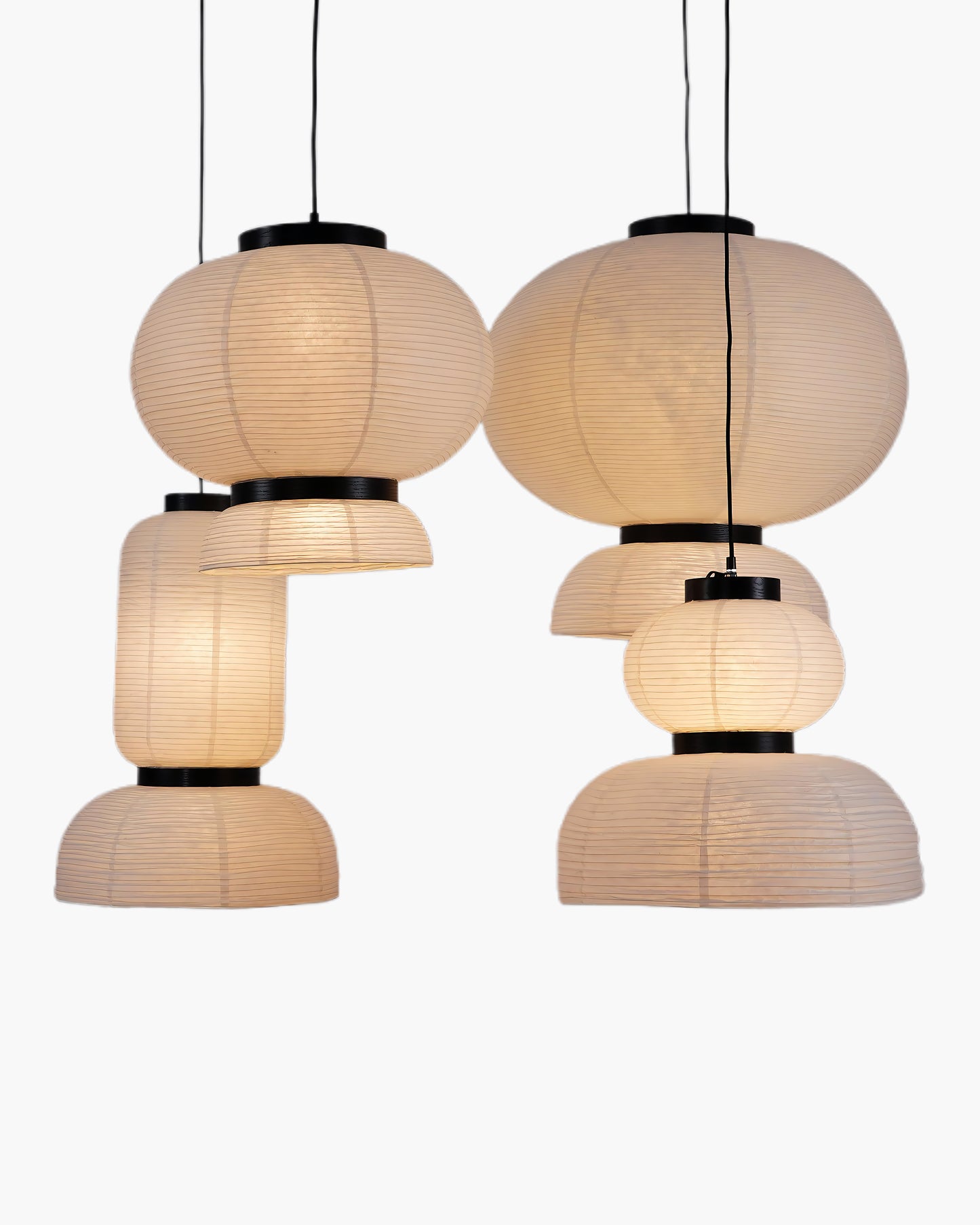 Rice Paper Lantern Modern Metal Pendant lamp