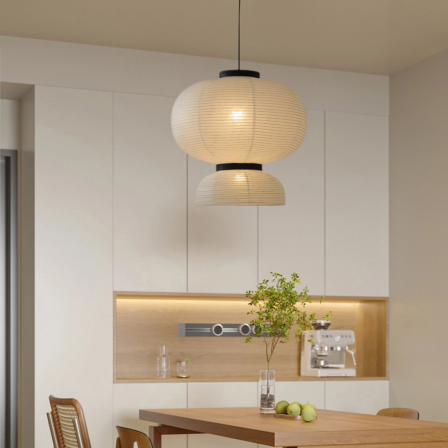 Rice Paper Lantern Modern Metal Pendant lamp