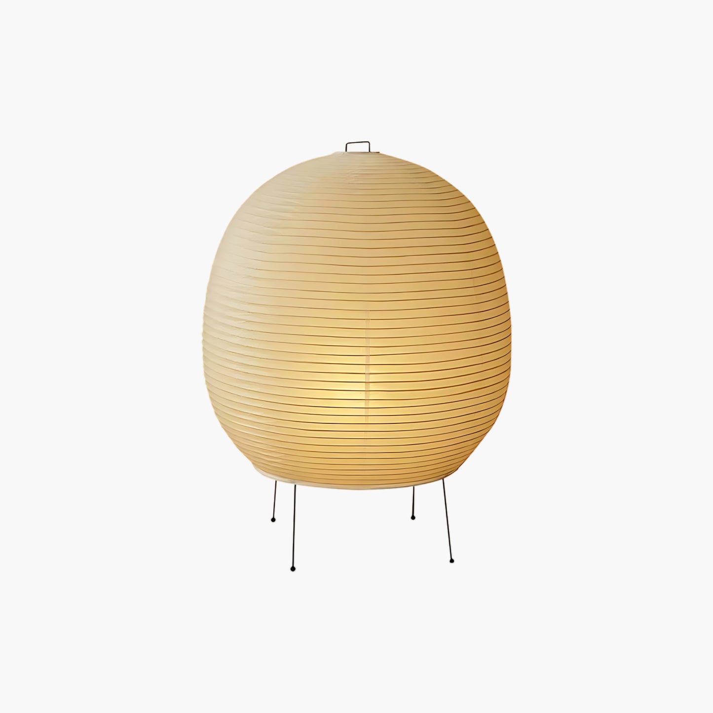 Rice Paper Lantern Minimalist Metal Table Lamp