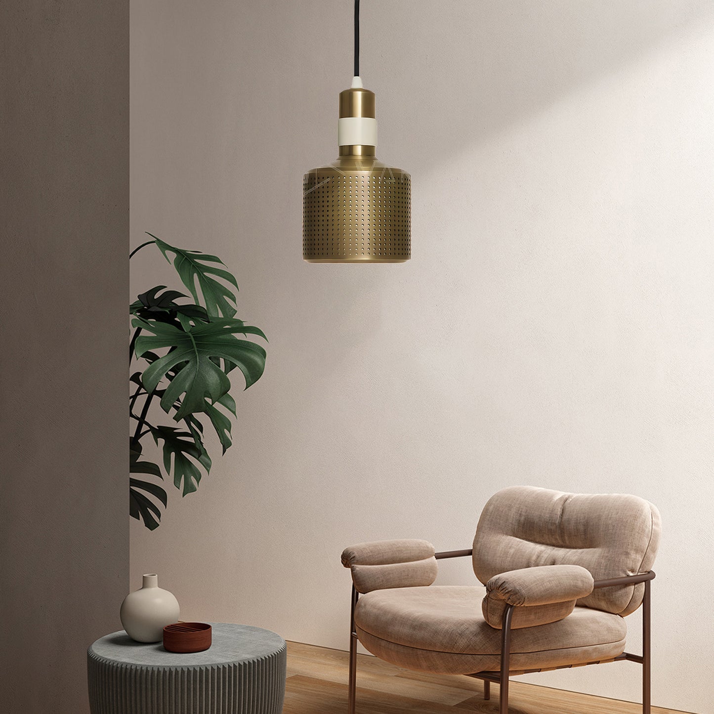 Riddle Eclectic Metal Pendant Lamp