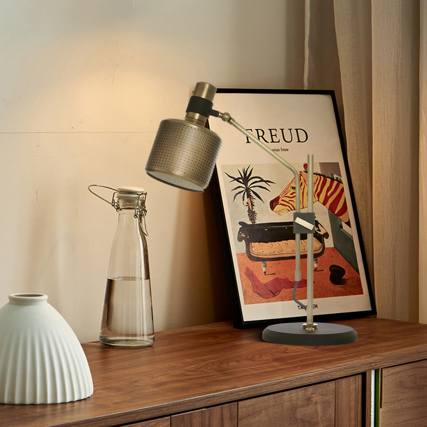 Riddle Eclectic Metal Table Lamp