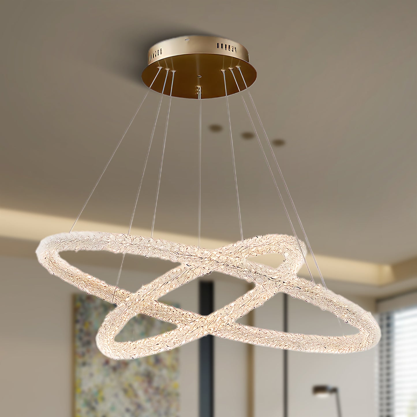 Ring Crystal Modern Metal Chandeliers