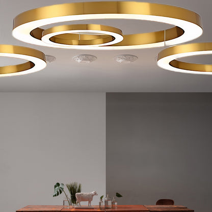 Ring LED Eclectic Metal Pendant Light