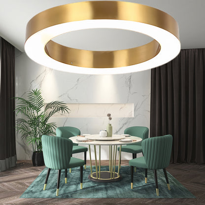 Ring LED Eclectic Metal Pendant Light