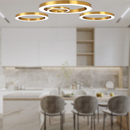 Ring LED Eclectic Metal Pendant Light