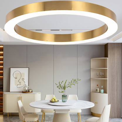 Ring LED Eclectic Metal Pendant Light