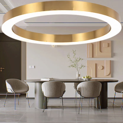 Ring LED Eclectic Metal Pendant Light