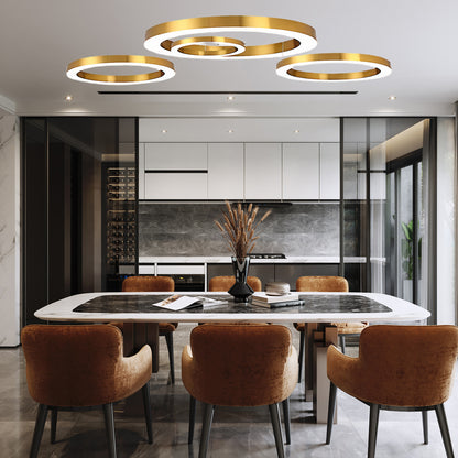 Ring LED Eclectic Metal Pendant Light