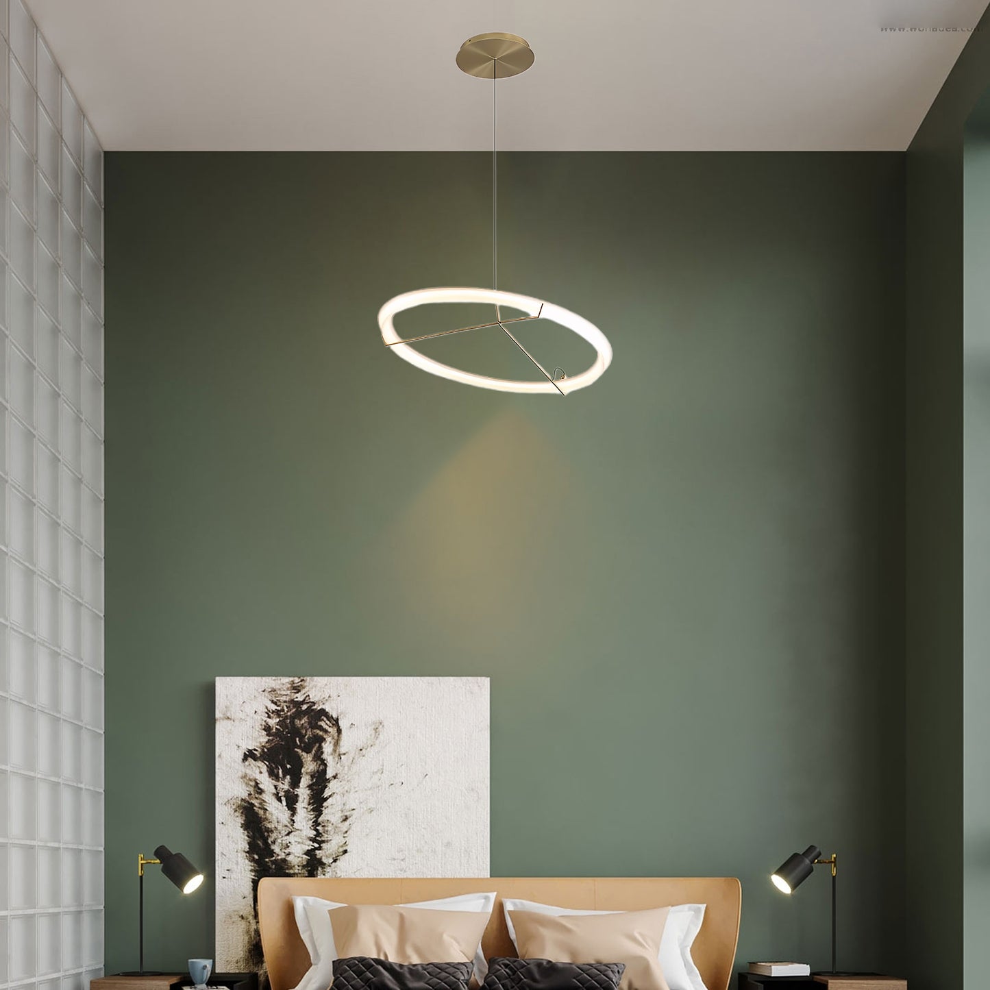 Ring Nodes Eclectic Metal Pendant Lamp