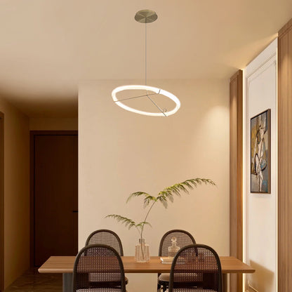 Ring Nodes Eclectic Metal Pendant Lamp