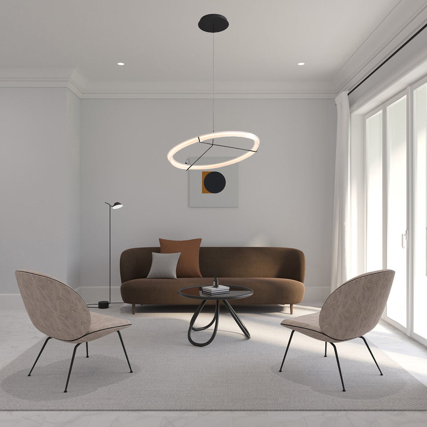 Ring Nodes Eclectic Metal Pendant Lamp