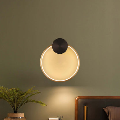 Ring Shaped LED Classic Brass Wall Light