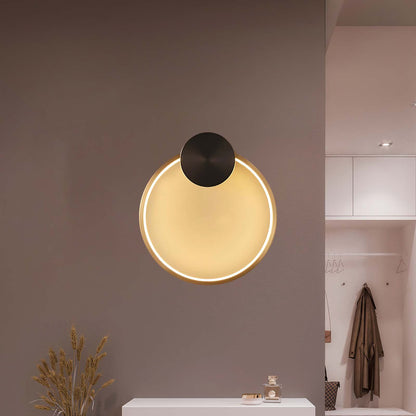 Ring Shaped LED Classic Brass Wall Light