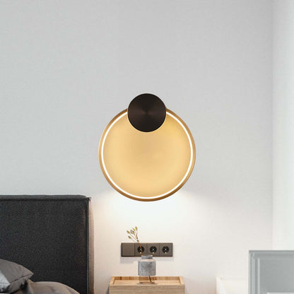 Ring Shaped LED Classic Brass Wall Light