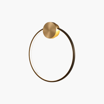 Ring Shaped LED Classic Brass Wall Light