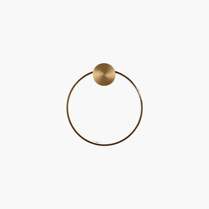 Ring Shaped LED Classic Brass Wall Light