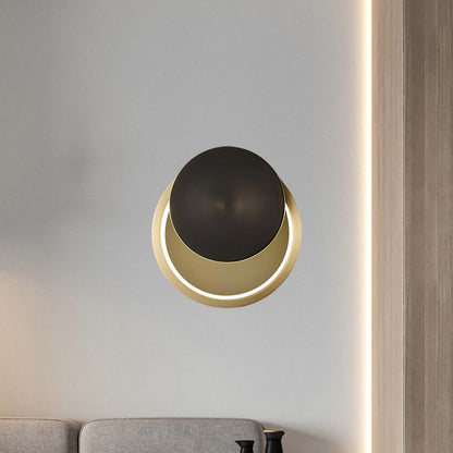 Ring Shaped LED Classic Brass Wall Light