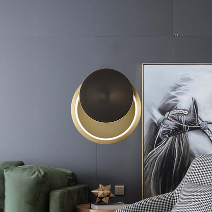 Ring Shaped LED Classic Brass Wall Light