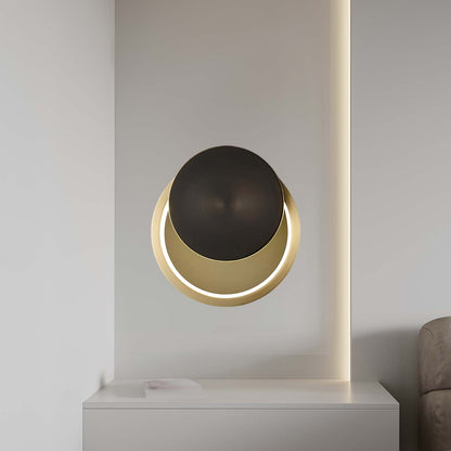 Ring Shaped LED Classic Brass Wall Light