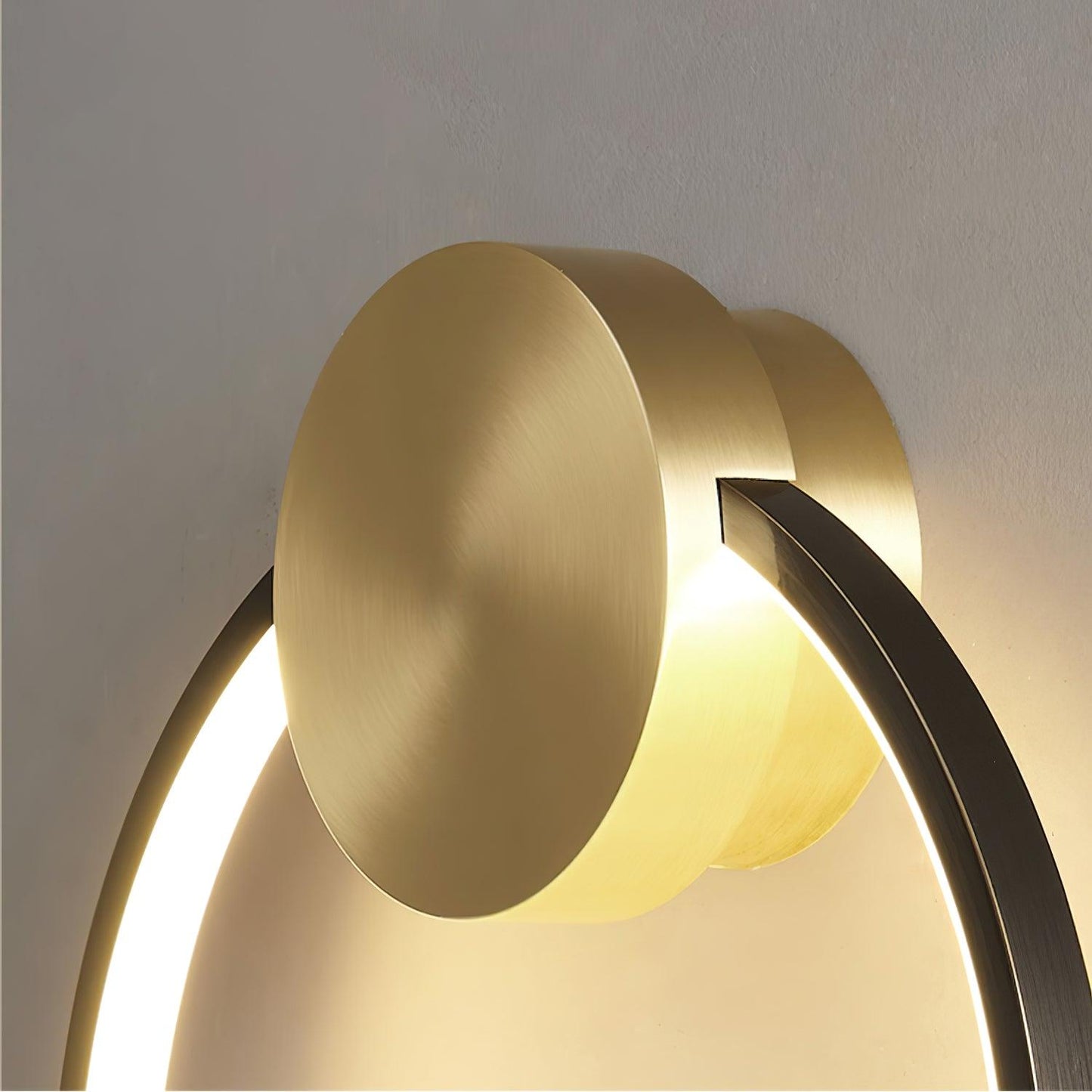 Ring Shaped LED Classic Brass Wall Light