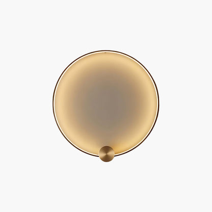 Ring Shaped LED Classic Brass Wall Light