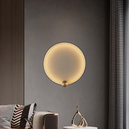 Ring Shaped LED Classic Brass Wall Light