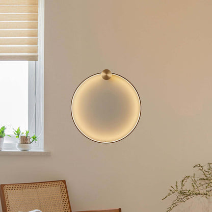 Ring Shaped LED Classic Brass Wall Light