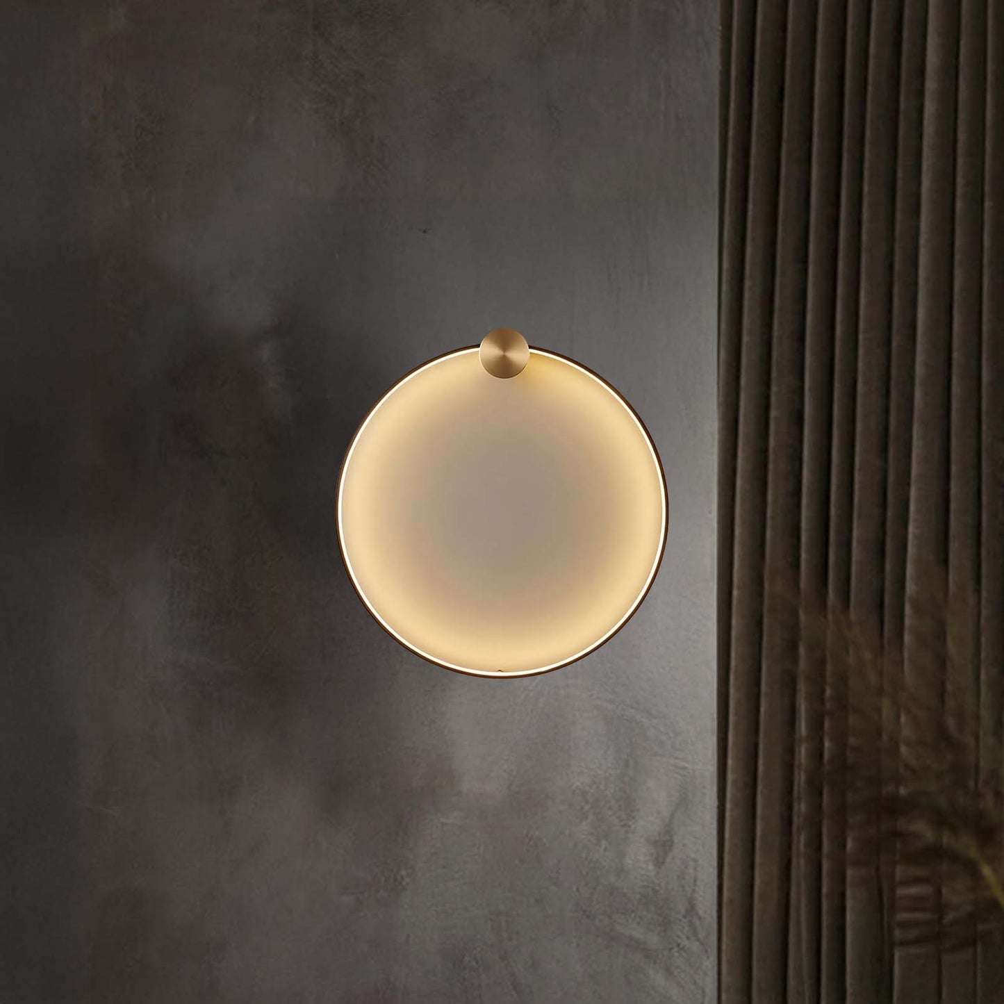 Ring Shaped LED Classic Brass Wall Light