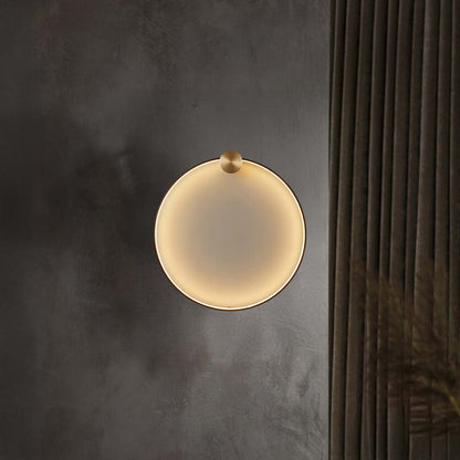 Ring Shaped LED Classic Brass Wall Light