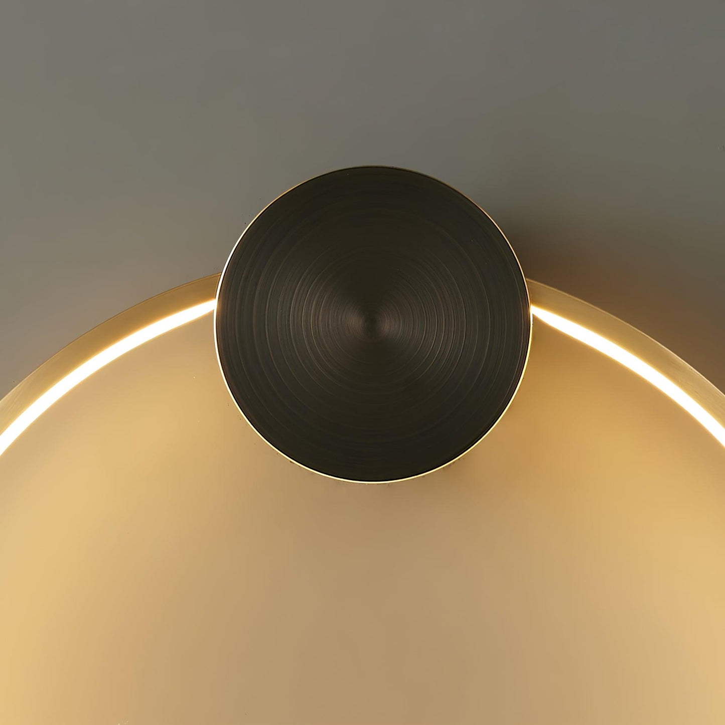 Ring Shaped LED Classic Brass Wall Light