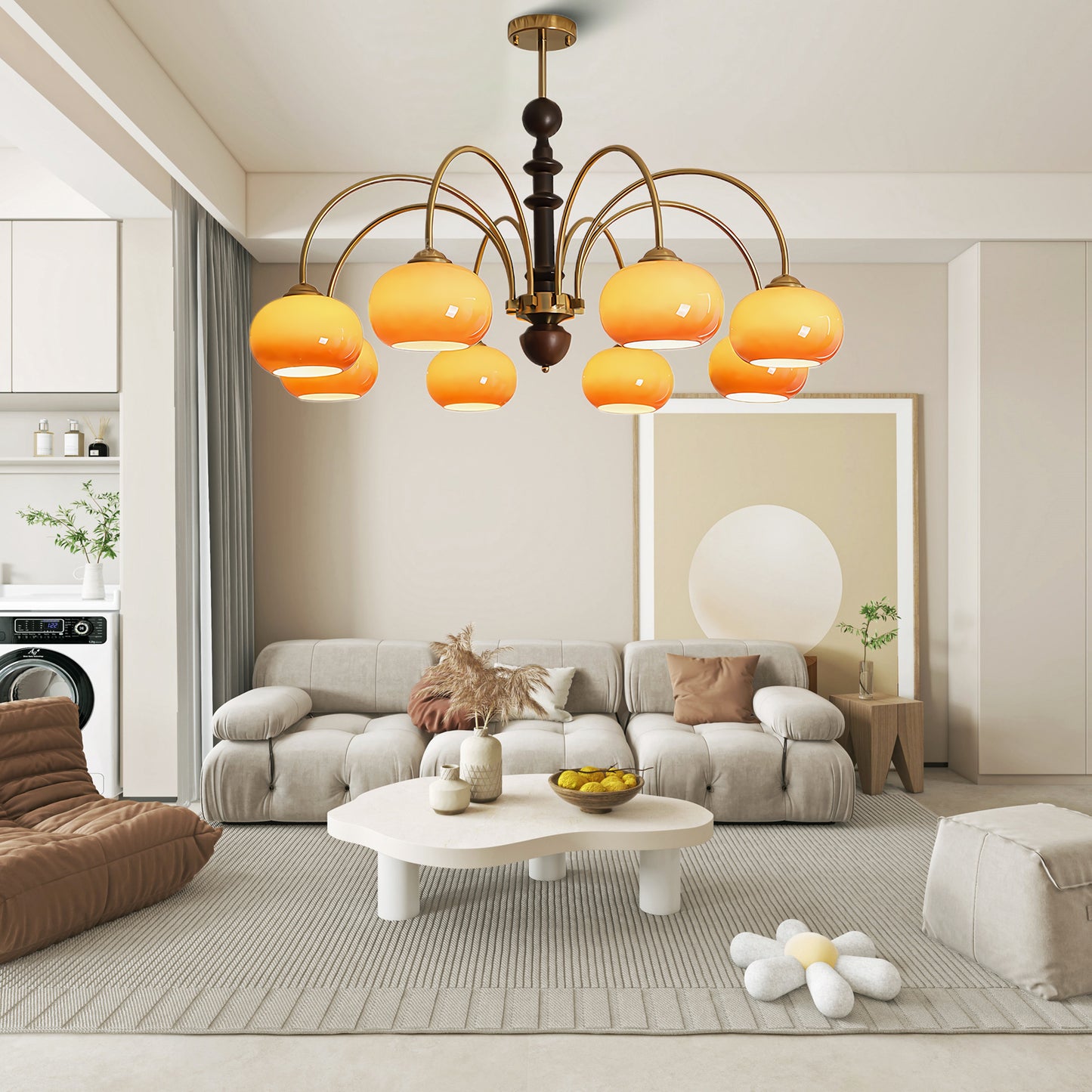 Ripe Persimmon Classic Crystal Chandelier