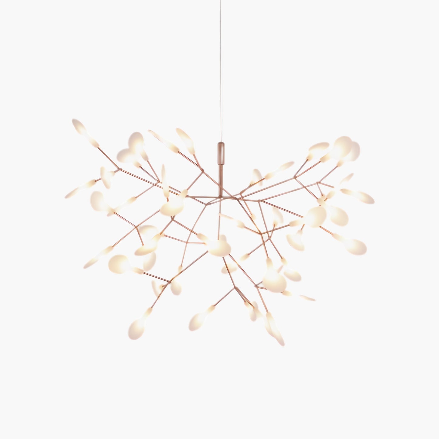 Rose Gold Firefly LED Eclectic Metal Chandelier