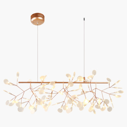 Rose Gold Firefly LED Eclectic Metal Chandelier