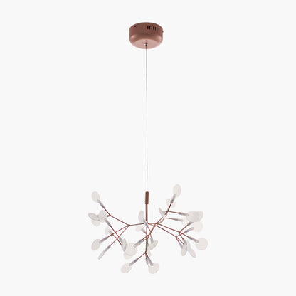 Rose Gold Firefly LED Eclectic Metal Chandelier