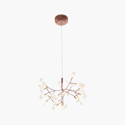 Rose Gold Firefly LED Eclectic Metal Chandelier