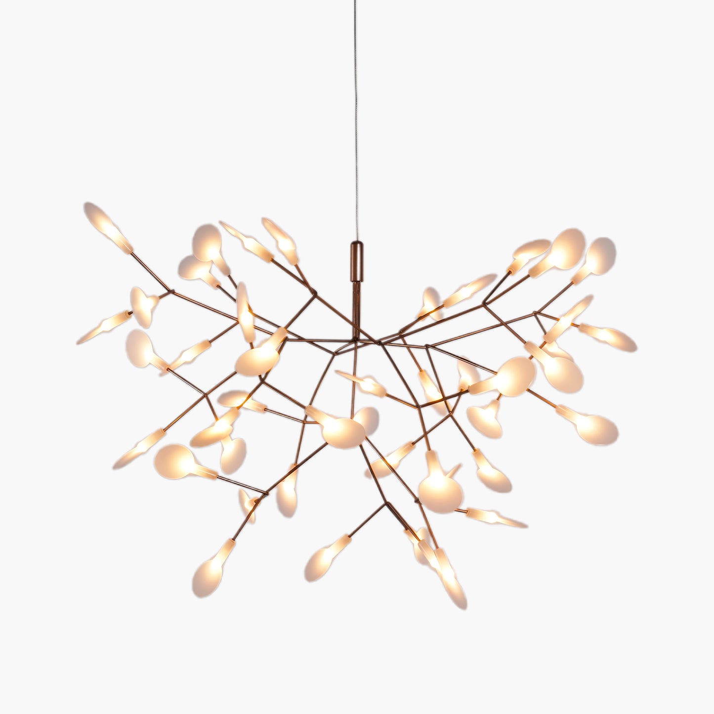 Rose Gold Firefly LED Eclectic Metal Chandelier