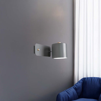 Rotatable Cylinder Minimalist Metal Wall Lamp