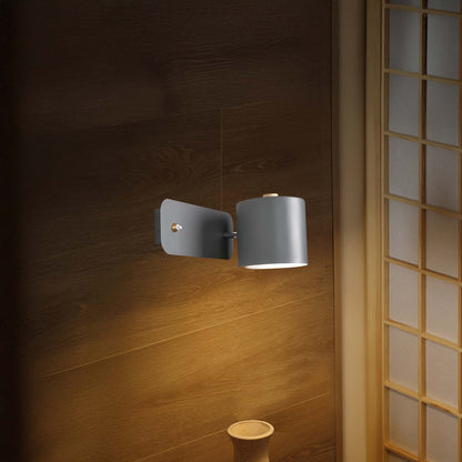 Rotatable Cylinder Minimalist Metal Wall Lamp