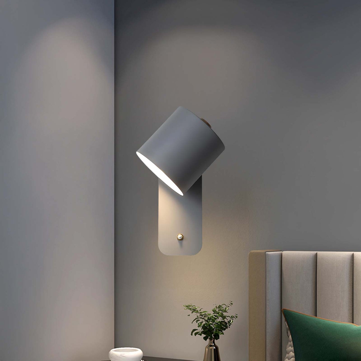 Rotatable Cylinder Minimalist Metal Wall Lamp